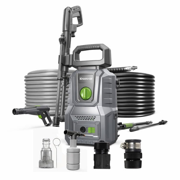 Senkai Impreza High Pressure Washer 1600W, 130 Bar Powerful Motor | Portable Car & Bike Washer with Spray Gun & Adjustable Nozzle | Ideal for Home Cleaning, Patio, Garden & Outdoor Use