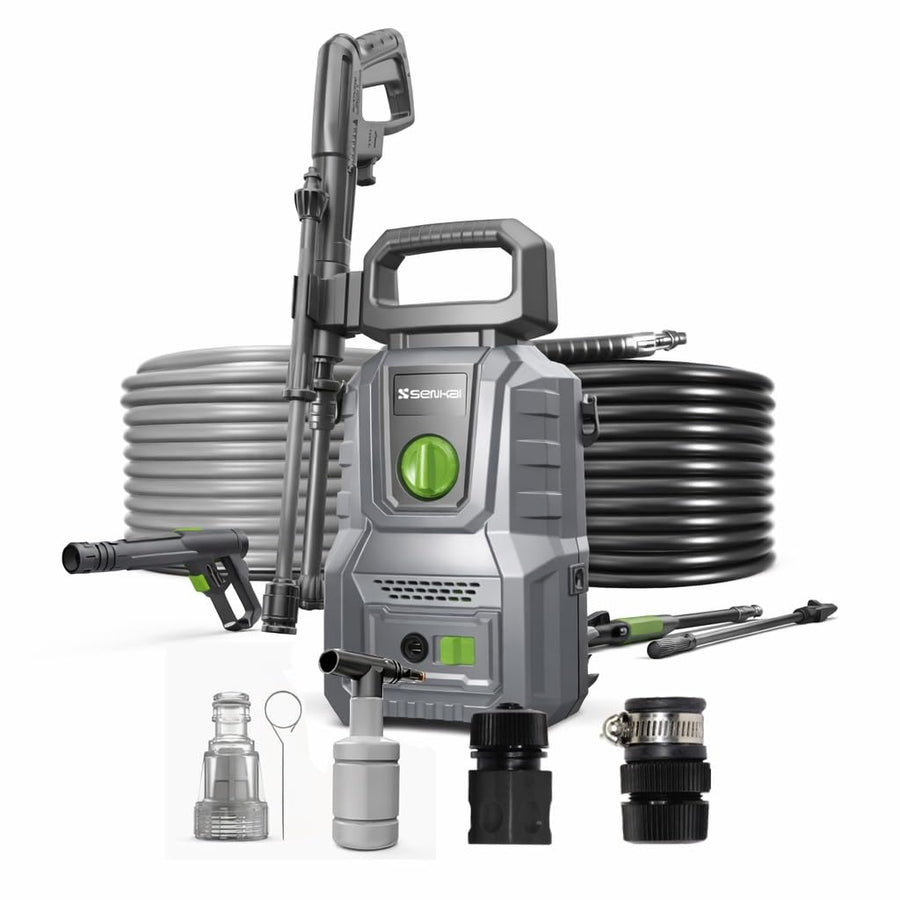 Senkai Impreza High Pressure Washer 1600W, 130 Bar Powerful Motor | Portable Car & Bike Washer with Spray Gun & Adjustable Nozzle | Ideal for Home Cleaning, Patio, Garden & Outdoor Use