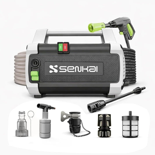 Senkai Portable DODZE S1 High Pressure Washer Machine 1800W 140 Bar Max Pressure | 7 L/min Flow Rate with On/Off Switch Heavy Duty Electric Power Cleaner | Compact Design Car Home Cleaning