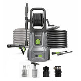 Senkai Impreza MAXX High Pressure Car Washer Pump(with Pressure Adjustment) | 1800 Watts Motor,140 Bar Pressure | 7.0L/Min Flow Rate | 8m Outlet Hose Upright Design with Wheels Car Cleaning Purpose